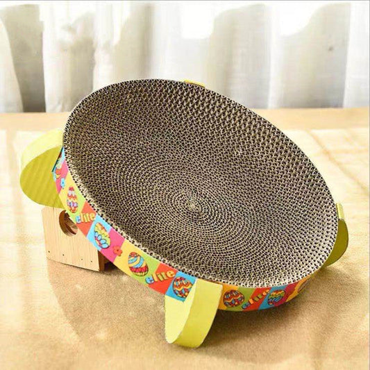 KFX-2682429 Corrugated Paper Round Cat Scratcher Toy - 35x35x10cm