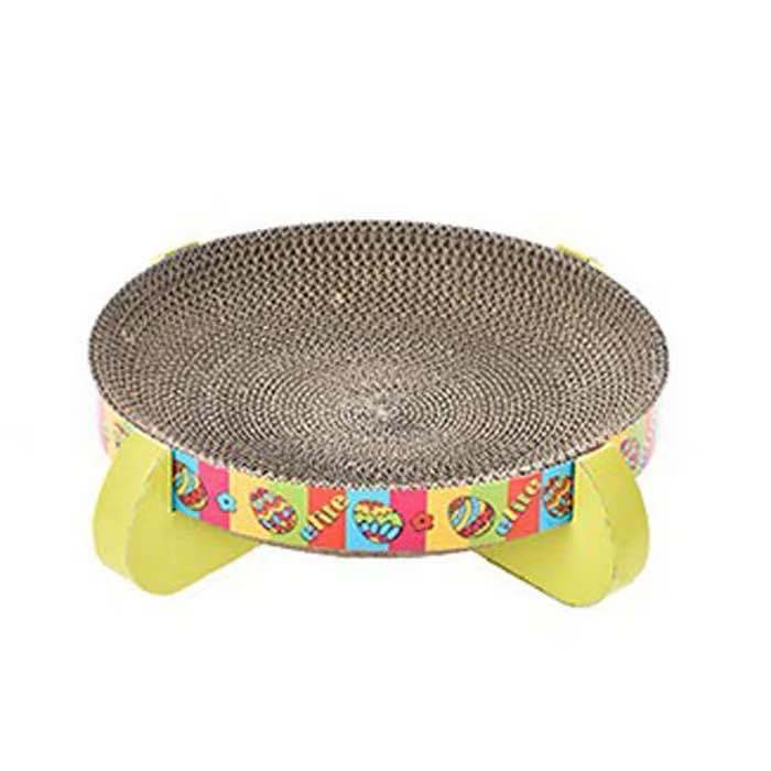 KFX-2682429 Corrugated Paper Round Cat Scratcher Toy - 35x35x10cm