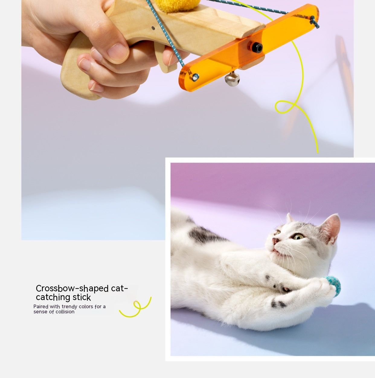 KFX-2683069 Interactive Cat Toy for Boredom Relief - Pine, Acrylic & Cashmere Design