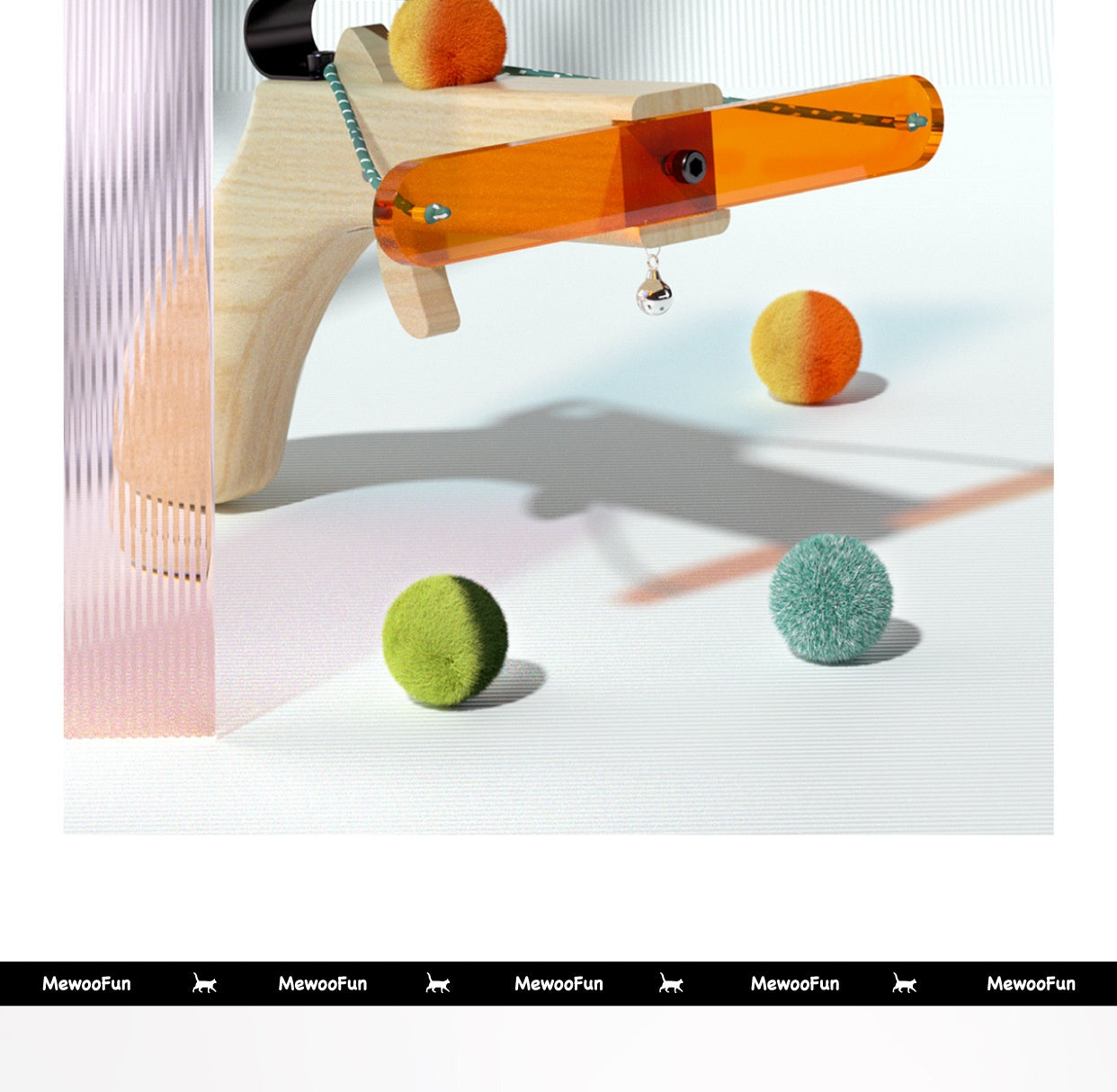 KFX-2683069 Interactive Cat Toy for Boredom Relief - Pine, Acrylic & Cashmere Design