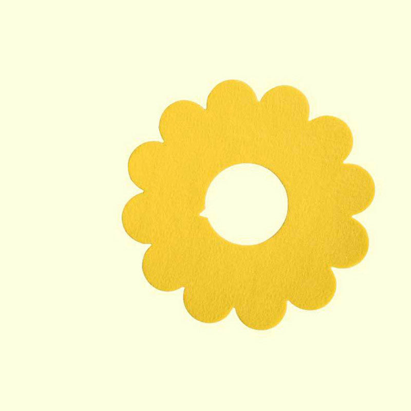 KFX-2684221 Felt Cloth Cat Licking and Biting Sunflower Elizabethan Collar for Dogs - XS to XL Sizes Available