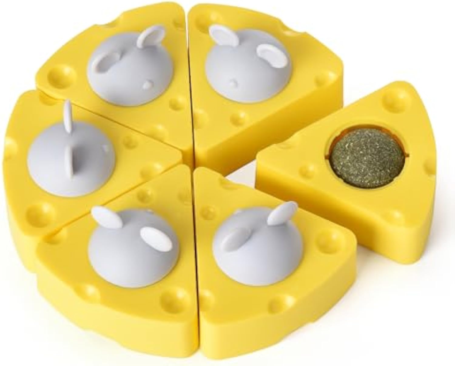 KFX-2684861 Cheese-Shaped Catnip Balls for Cats - Stress Relief & Interactive Play for All Ages