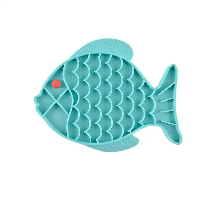 KFX-2689469 Slow Feeding Silicone Lick Mat for Dogs - Anti-Gulping Rice Bowl for Small to Medium Pets
