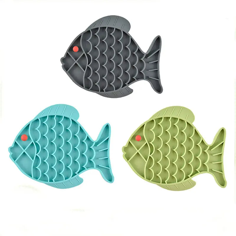 KFX-2689469 Slow Feeding Silicone Lick Mat for Dogs - Anti-Gulping Rice Bowl for Small to Medium Pets