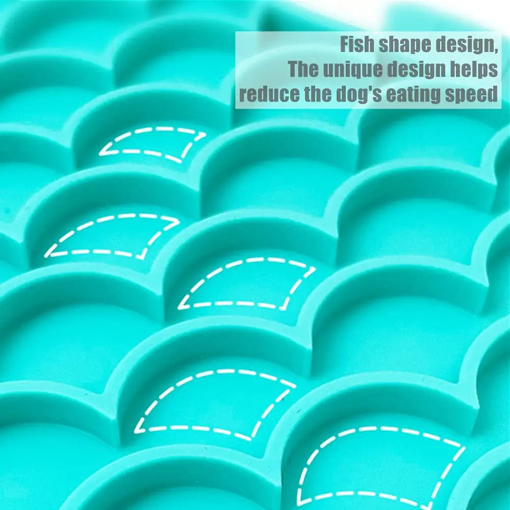 KFX-2689469 Slow Feeding Silicone Lick Mat for Dogs - Anti-Gulping Rice Bowl for Small to Medium Pets