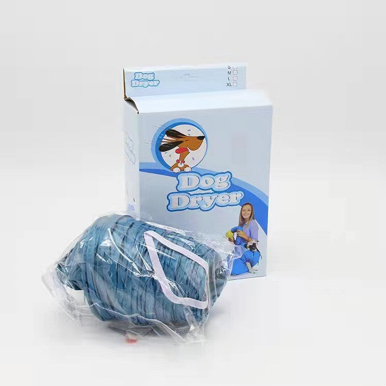 KFX-2689853 Pet Dog and Cat Bath Drying Bag - High-Density Oxford Cloth, Blue, Fashion Simple Design
