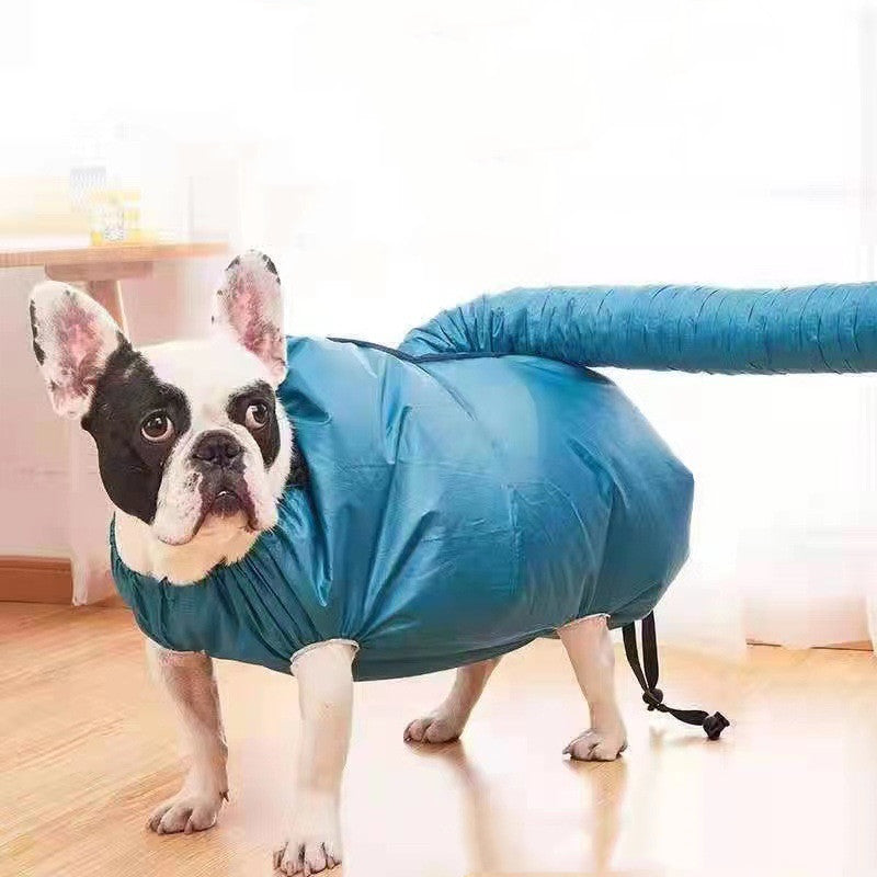 KFX-2689853 Pet Dog and Cat Bath Drying Bag - High-Density Oxford Cloth, Blue, Fashion Simple Design