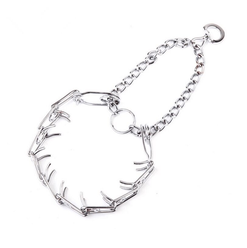 KFX-2689981 Stimulation Chain Training Collar for Active Dogs - Adjustable Metal Design with Multiple Sizes