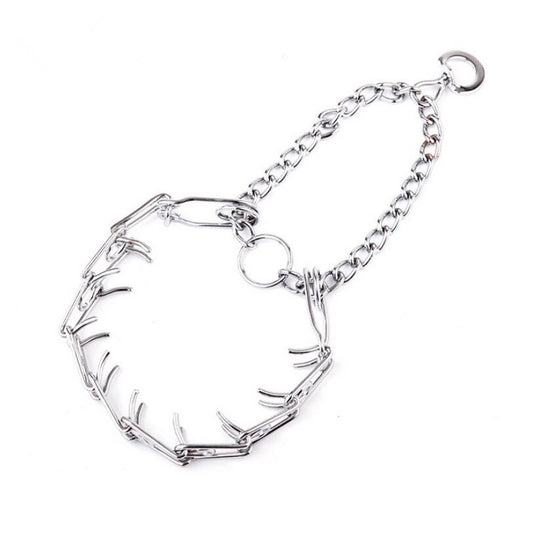 KFX-2689981 Stimulation Chain Training Collar for Active Dogs - Adjustable Metal Design with Multiple Sizes