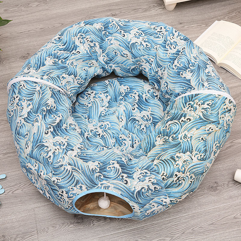 KFX-2692029 Cozy Pet Sleeping Bag for Cats – Multi-Season Styles with Soft PP Cotton Lining