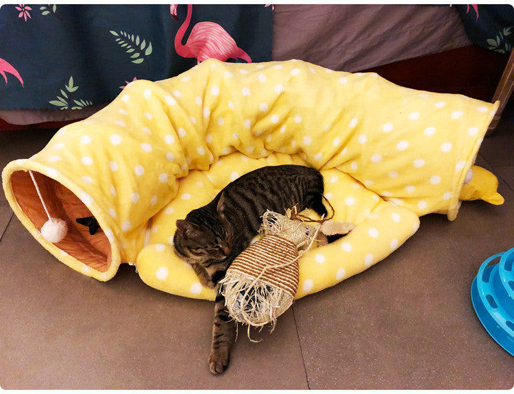 KFX-2692029 Cozy Pet Sleeping Bag for Cats – Multi-Season Styles with Soft PP Cotton Lining