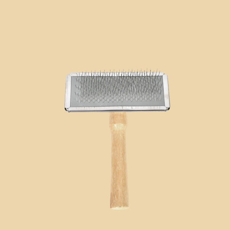KFX-2693565 Wooden and Stainless Steel Comb for Dog and Cat Grooming