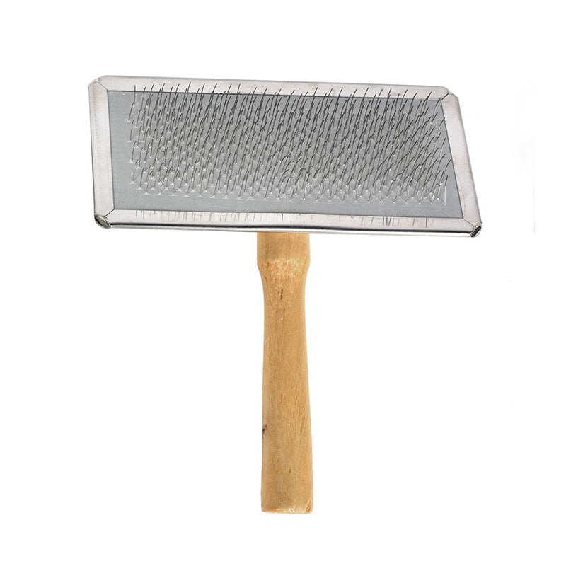 KFX-2693565 Wooden and Stainless Steel Comb for Dog and Cat Grooming