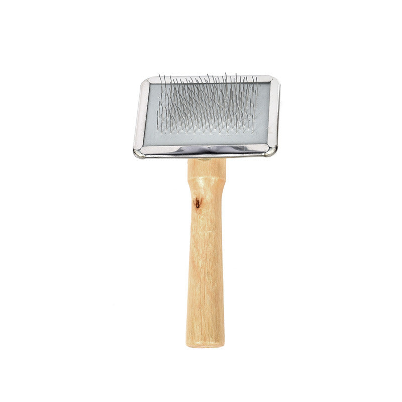 KFX-2693565 Wooden and Stainless Steel Comb for Dog and Cat Grooming