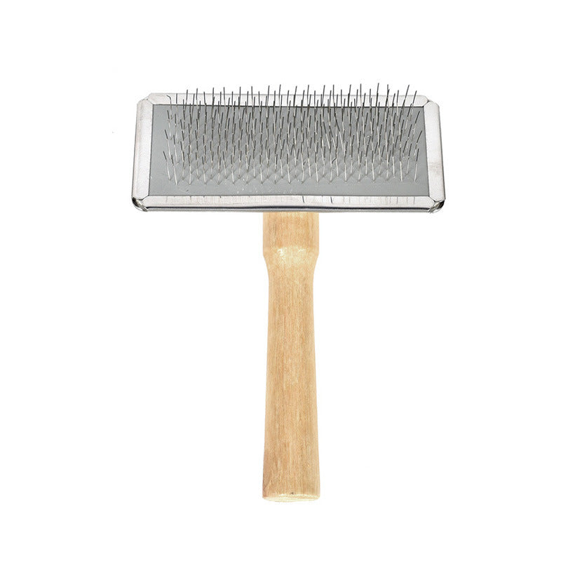 KFX-2693565 Wooden and Stainless Steel Comb for Dog and Cat Grooming