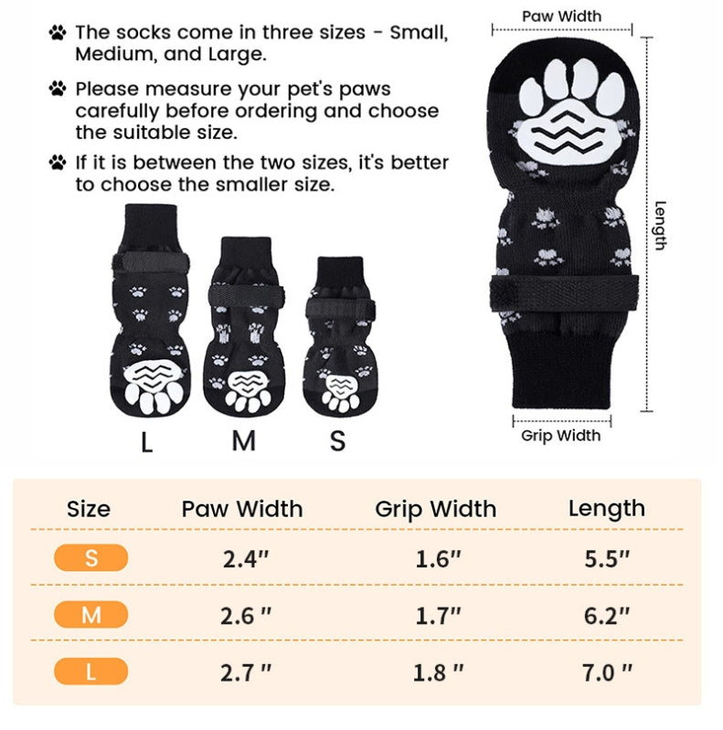 KFX-2694589 Dog Socks Booties - Anti-Slip Mute for Medium to Large Dogs