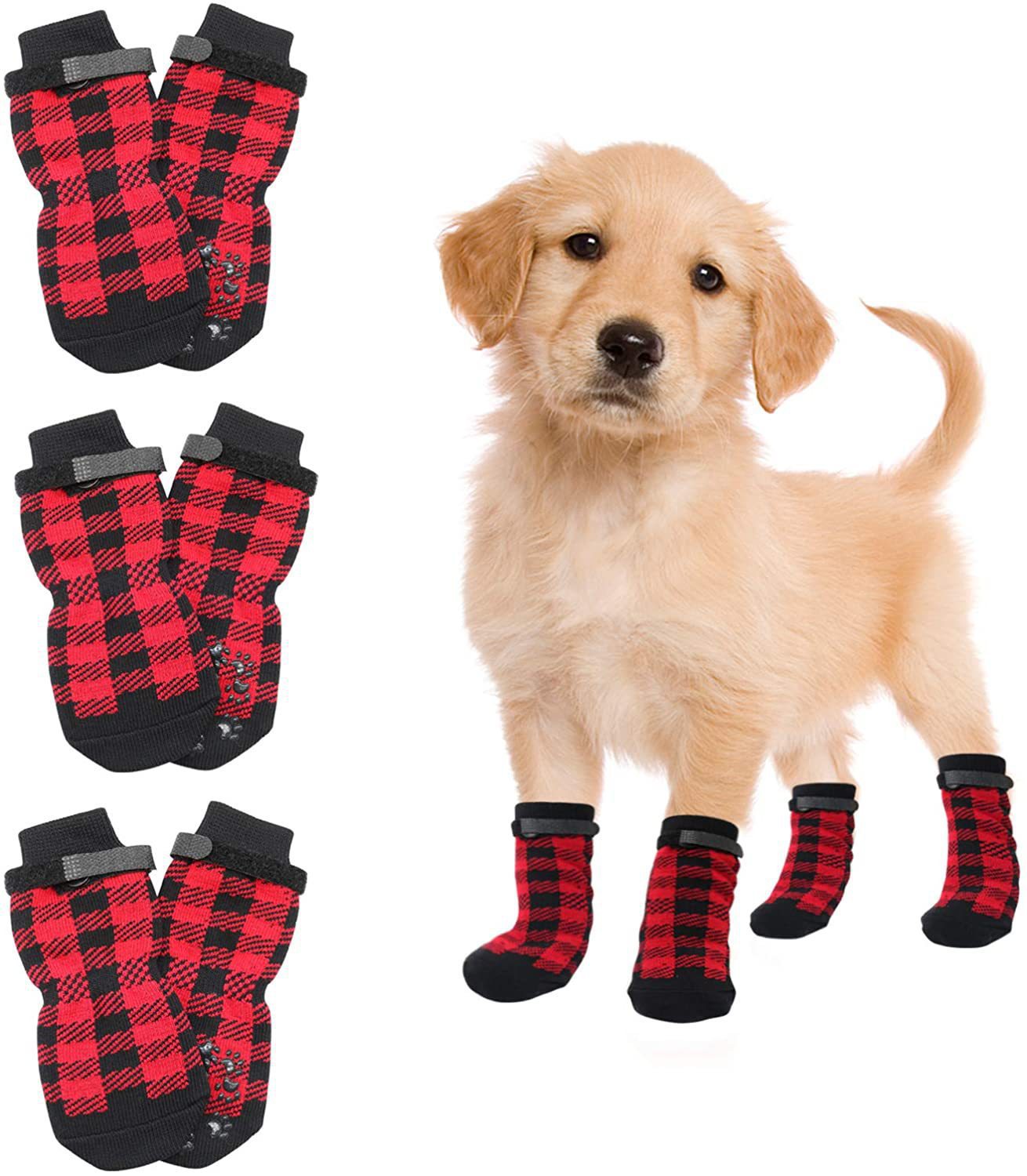 KFX-2694589 Dog Socks Booties - Anti-Slip Mute for Medium to Large Dogs