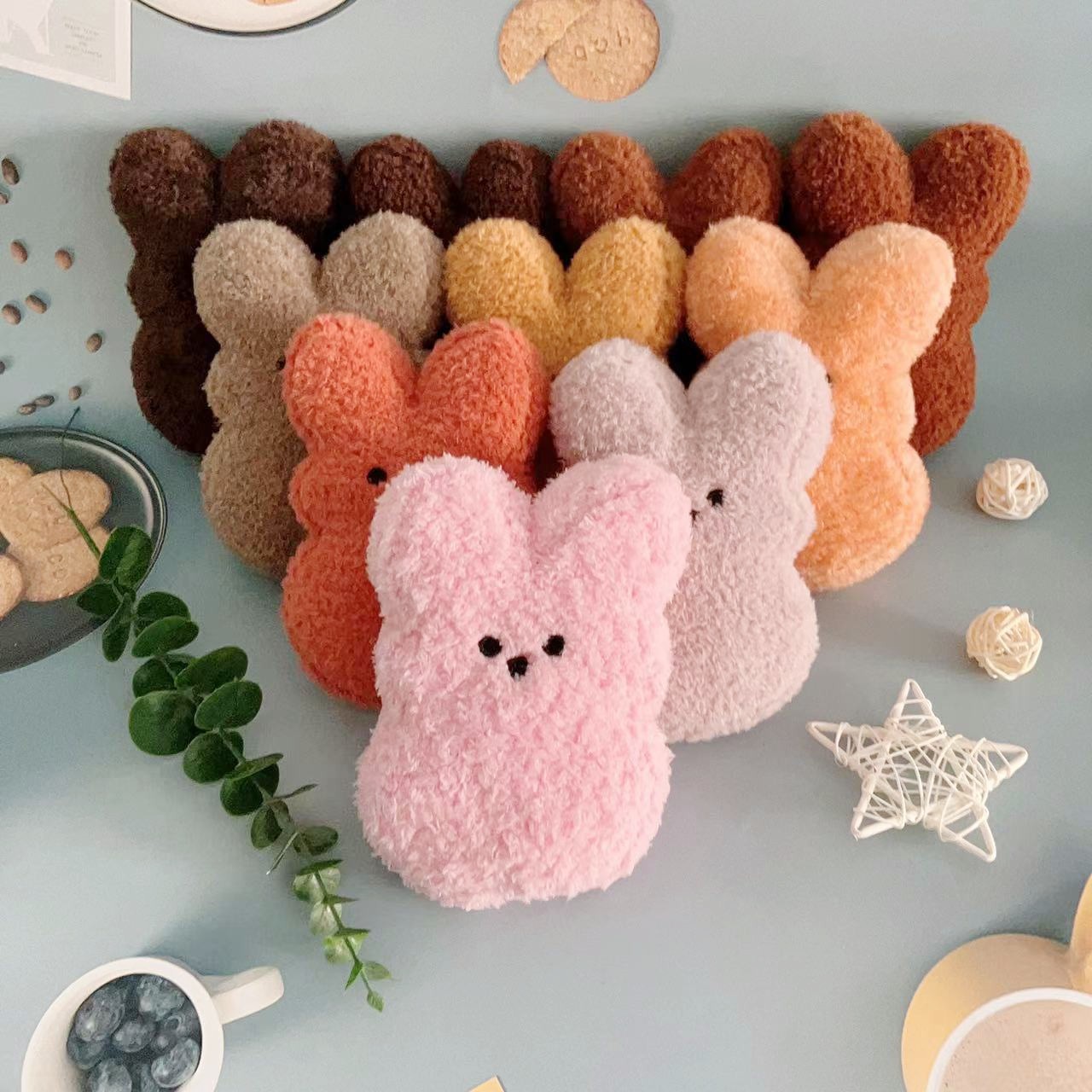 KFX-2697405 Easter Bunny Plush Doll Pet Toy for Dogs and Cats - 15cm Soft Plush in Various Colors