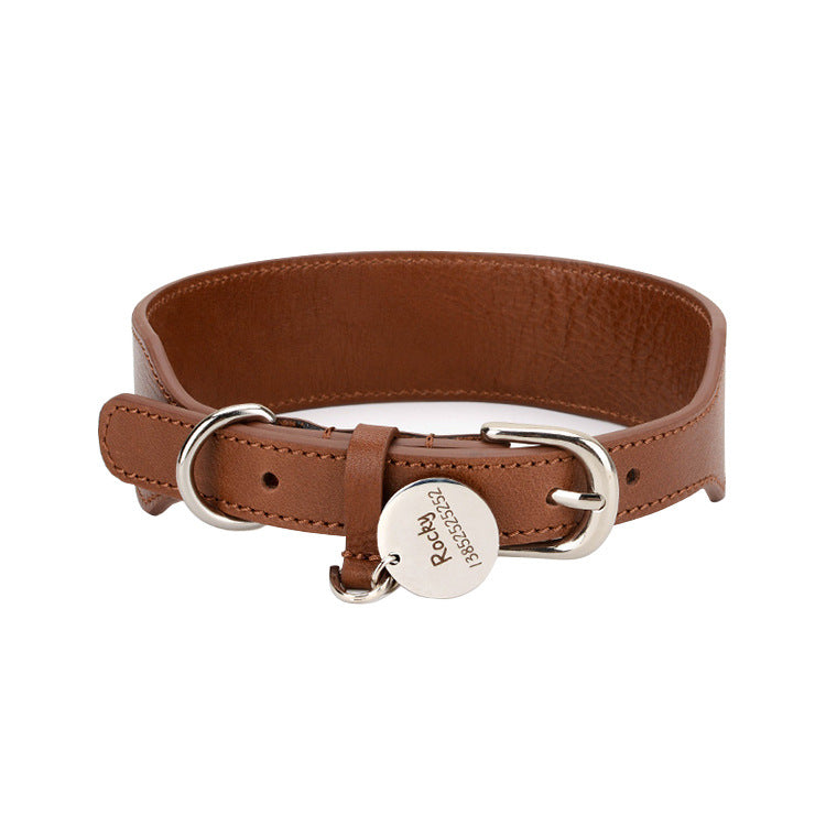 KFX-2697533 Rust Brown, Green Sink, and Orange Brown Puppy Collar and Traction Rope Set with Poop Picking Bags