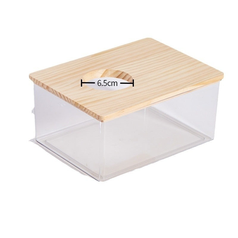KFX-2699197 Transparent Hamster Bathroom Sandbox with Solid Wood Cover – Multi-Sized Options for Your Pet's Comfort