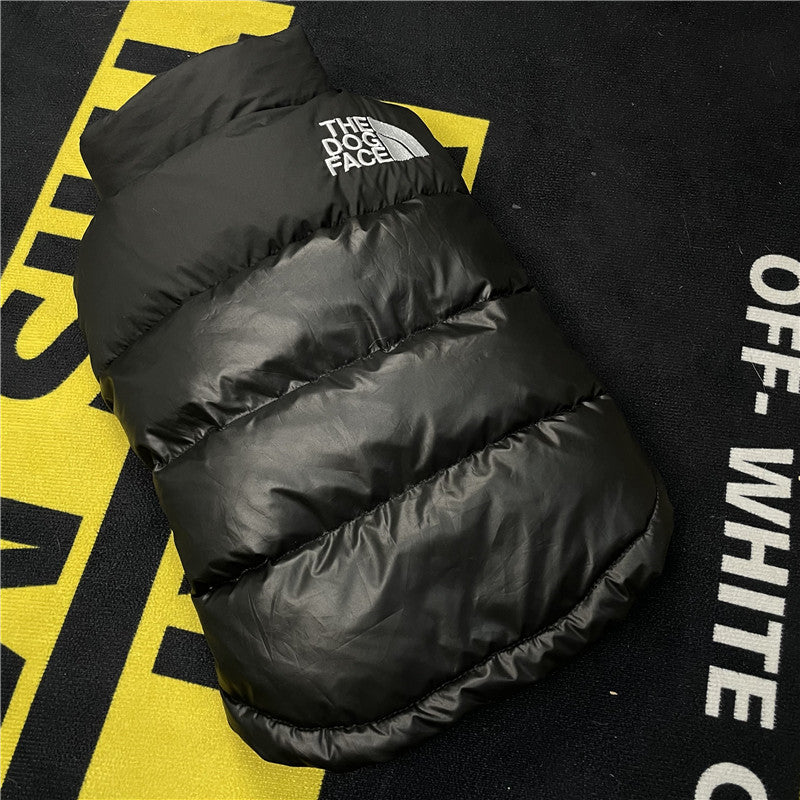 KFX-2701885 Cozy Black Down Jacket Sleeveless Vest for Puppies - Casual Pet Clothing