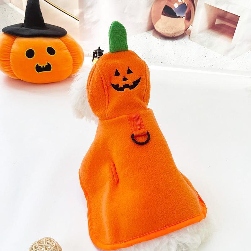KFX-2703165 Adorable Pet Halloween Cloak for Cats and Dogs - Pumpkin, Ghost, and Bat Designs - Available in Multiple Sizes