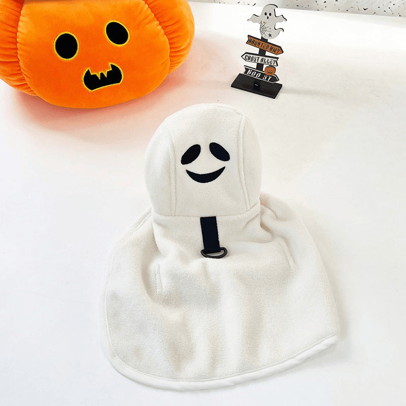 KFX-2703165 Adorable Pet Halloween Cloak for Cats and Dogs - Pumpkin, Ghost, and Bat Designs - Available in Multiple Sizes