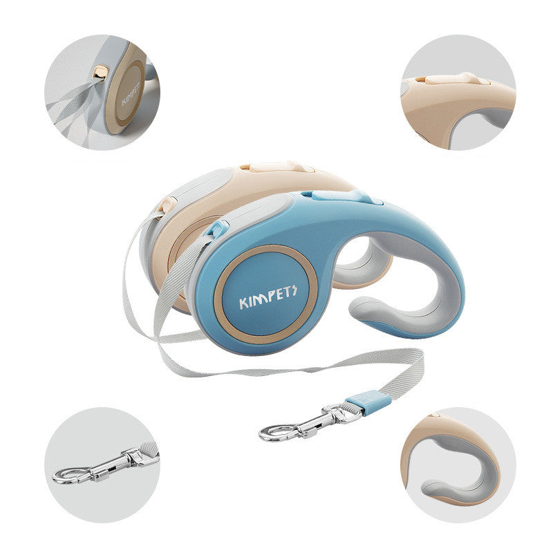 KFX-2703293 Automatic Retractable Leash for Dogs – 3M Telescopic, Durable ABS Handle, Non-Slip Rubber Grip