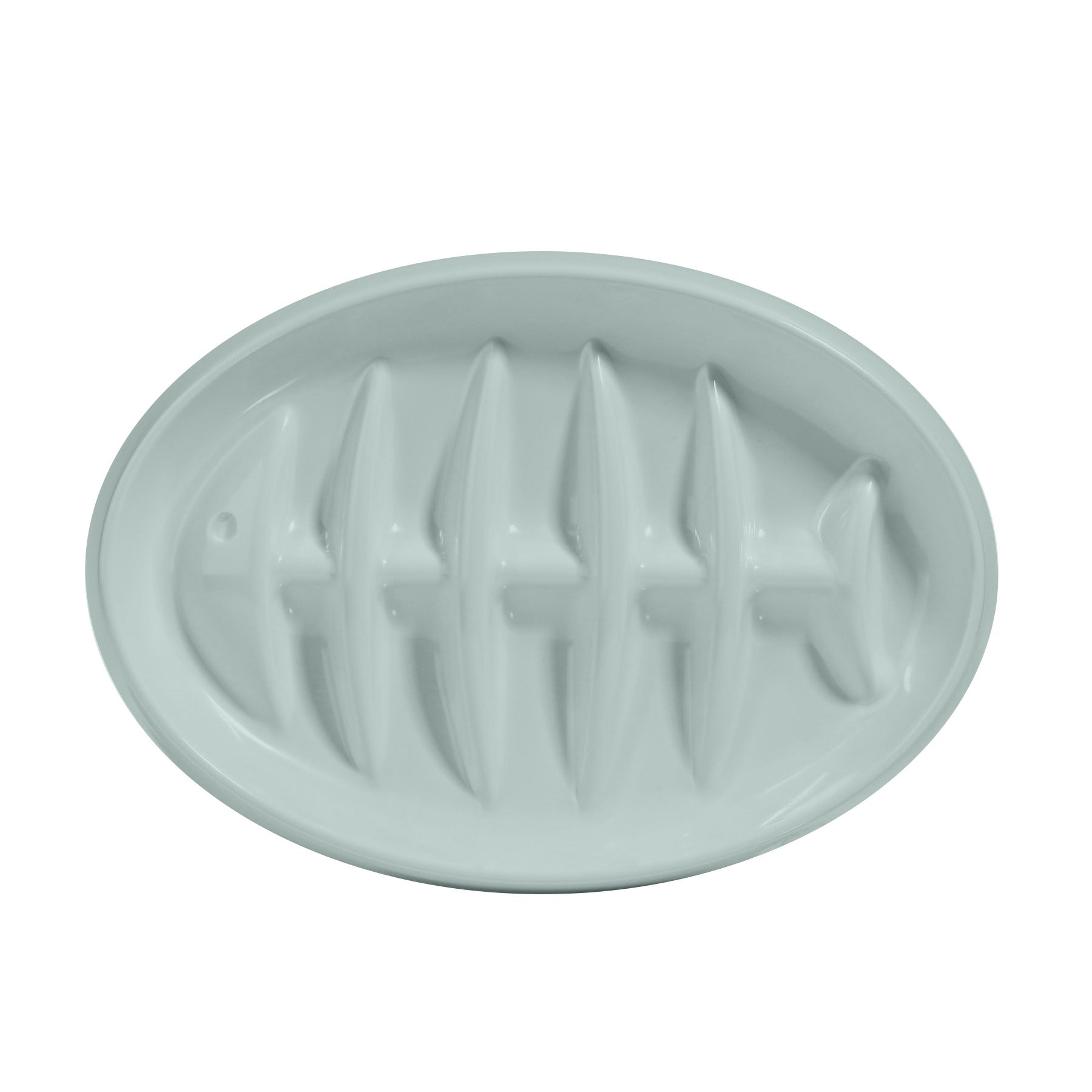 KFX-2703677 Fishbone Slow Feeder Bowl for Cats and Dogs – Anti-Gulping Interactive Pet Dish