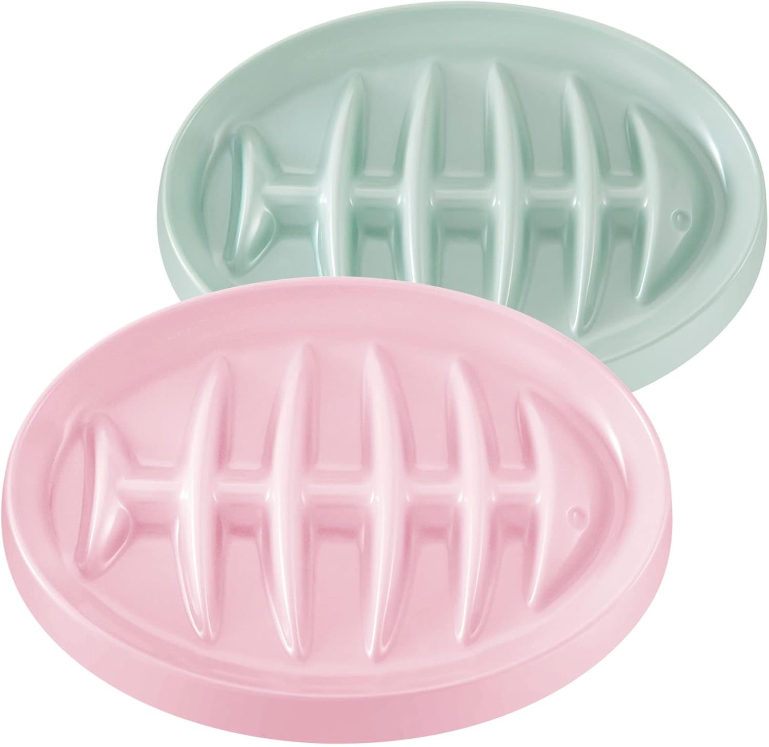 KFX-2703677 Fishbone Slow Feeder Bowl for Cats and Dogs – Anti-Gulping Interactive Pet Dish