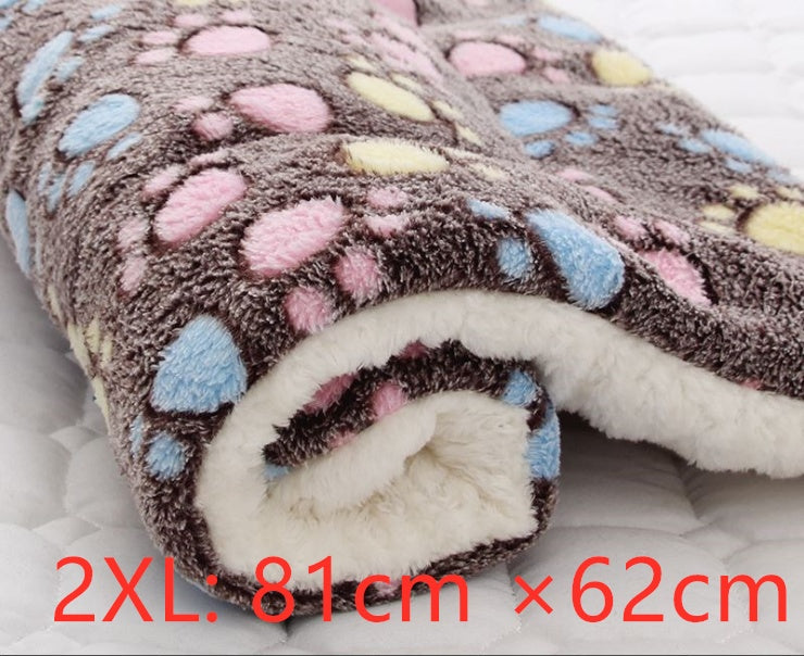 KFX-2707517 Cozy Flannel & Berber Fleece Pet Dog Cat Kennel Mat Blanket - Multiple Sizes Available