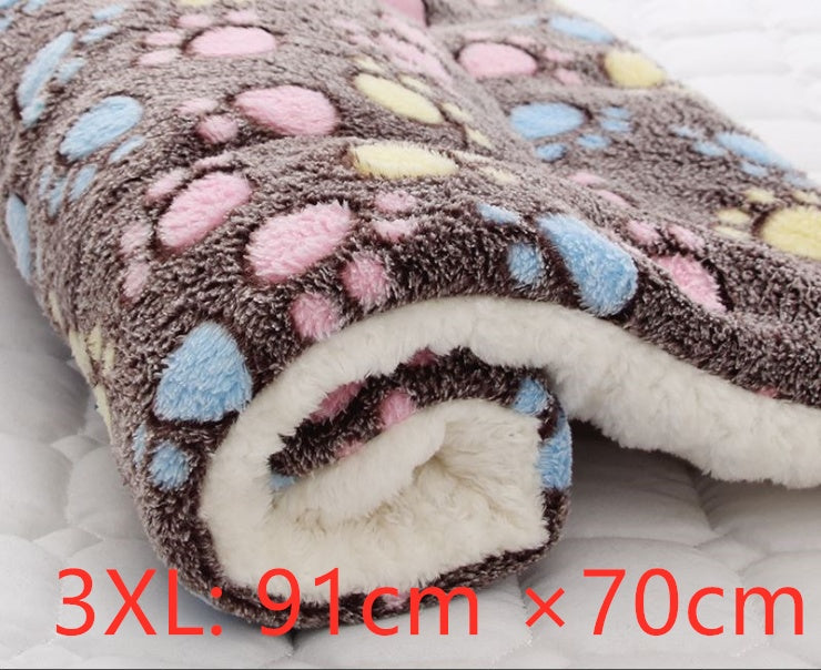 KFX-2707517 Cozy Flannel & Berber Fleece Pet Dog Cat Kennel Mat Blanket - Multiple Sizes Available