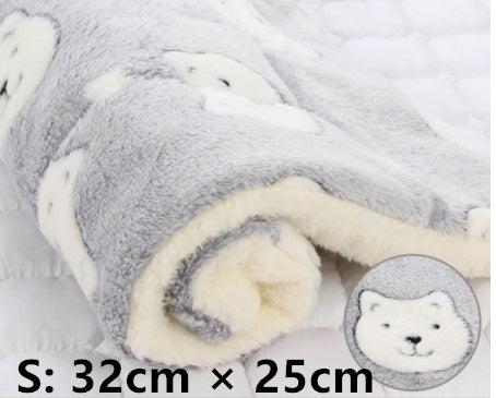 KFX-2707517 Cozy Flannel & Berber Fleece Pet Dog Cat Kennel Mat Blanket - Multiple Sizes Available