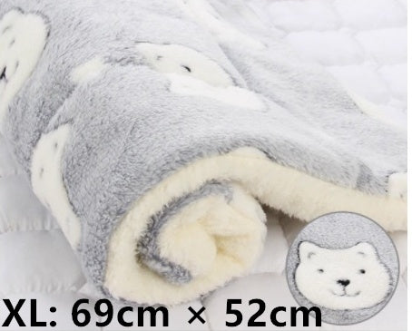 KFX-2707517 Cozy Flannel & Berber Fleece Pet Dog Cat Kennel Mat Blanket - Multiple Sizes Available