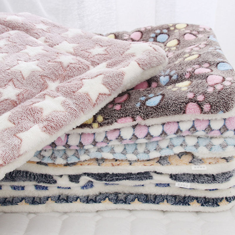 KFX-2707517 Cozy Flannel & Berber Fleece Pet Dog Cat Kennel Mat Blanket - Multiple Sizes Available