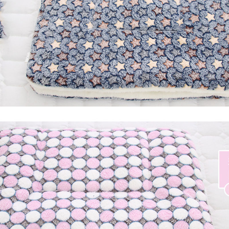 KFX-2707517 Cozy Flannel & Berber Fleece Pet Dog Cat Kennel Mat Blanket - Multiple Sizes Available