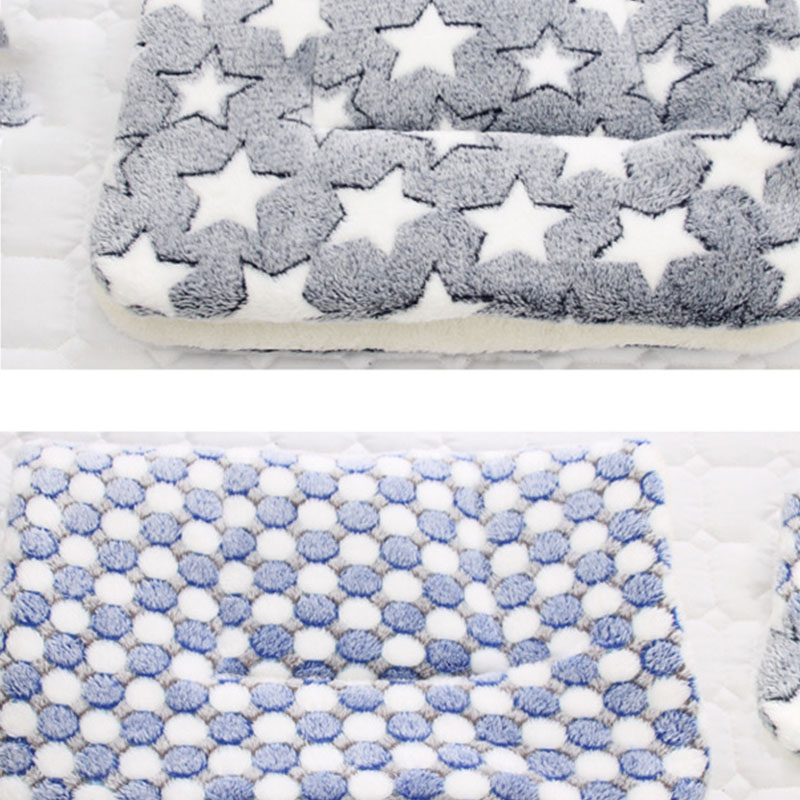 KFX-2707517 Cozy Flannel & Berber Fleece Pet Dog Cat Kennel Mat Blanket - Multiple Sizes Available