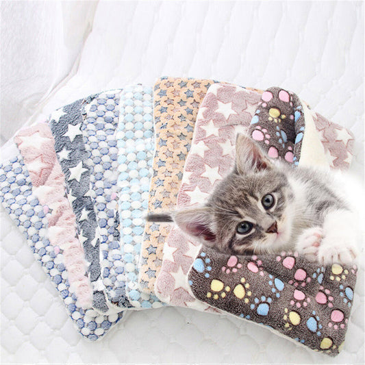 KFX-2707517 Cozy Flannel & Berber Fleece Pet Dog Cat Kennel Mat Blanket - Multiple Sizes Available