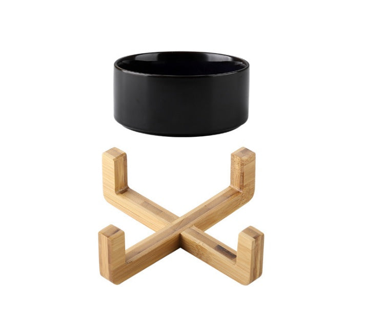 KFX-2709437 Elegant Ceramic Cat Food Bowl - Stain-Resistant, Easy to Clean, Durable Design