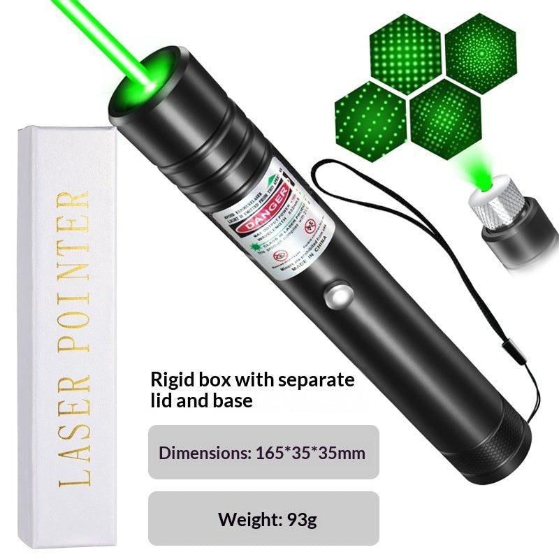 KFX-2710077 Rechargeable Infrared Laser Pointer with Four-Pattern Starry-Sky Head for Cats