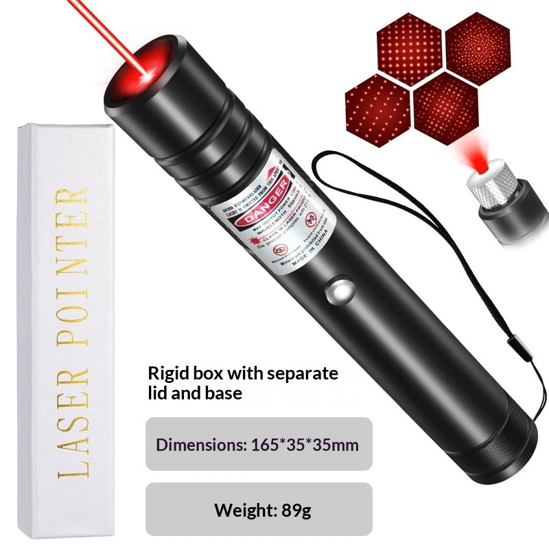 KFX-2710077 Rechargeable Infrared Laser Pointer with Four-Pattern Starry-Sky Head for Cats
