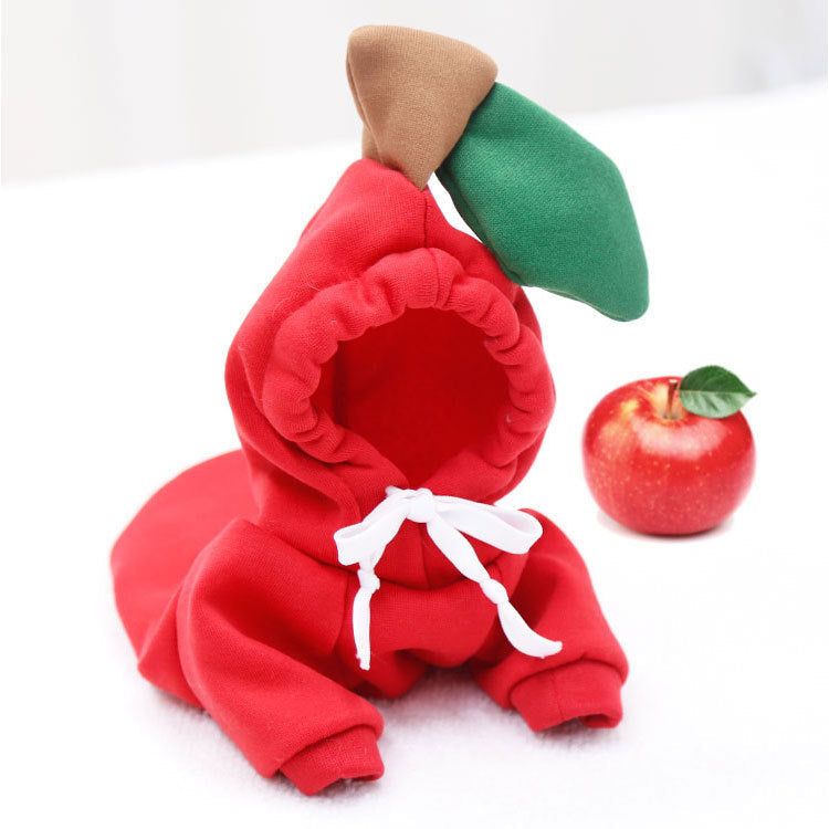 KFX-2714301 Apricot Hooded Cartoon Pet Sweater - Cotton, Available in XS to 2XL