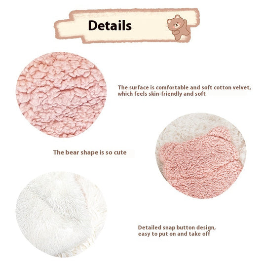 KFX-2714813 Cute Cotton Velvet Bear Cloak for Pets - Warm Sleeping Blanket in Multiple Colors and Sizes