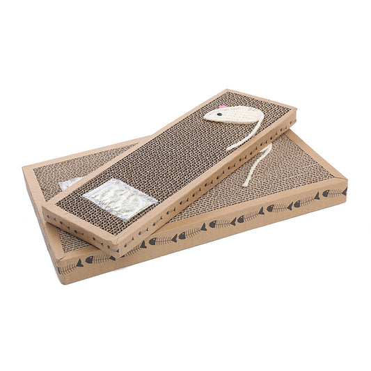KFX-2715197 Cat Scratching Board with Woven Sisal Mouse and Catnip - Large and Small Sizes Available