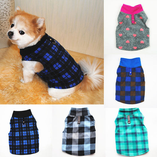 KFX-2715581 Autumn and Winter Polar Fleece Dog Sweater with Stand-up Collar in Various Colors and Sizes