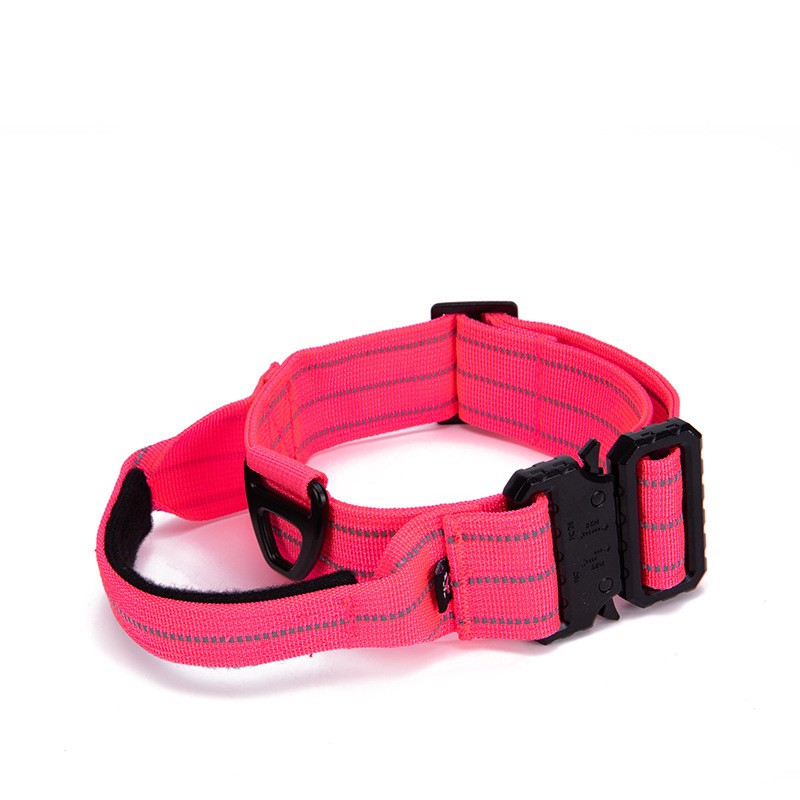 KFX-2716989 Reflective Quick Release Dog Collar in Multiple Colors for Safe Night Walks