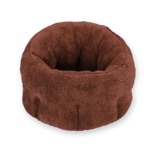 KFX-2719037 Washable Pet Cotton Wool Nest - Soft Cloth Kennel in Brown, Beige, Light Brown, Silver Gray, Skin Pink - 42x28 cm