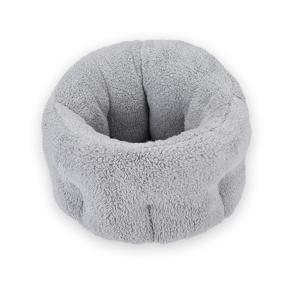 KFX-2719037 Washable Pet Cotton Wool Nest - Soft Cloth Kennel in Brown, Beige, Light Brown, Silver Gray, Skin Pink - 42x28 cm