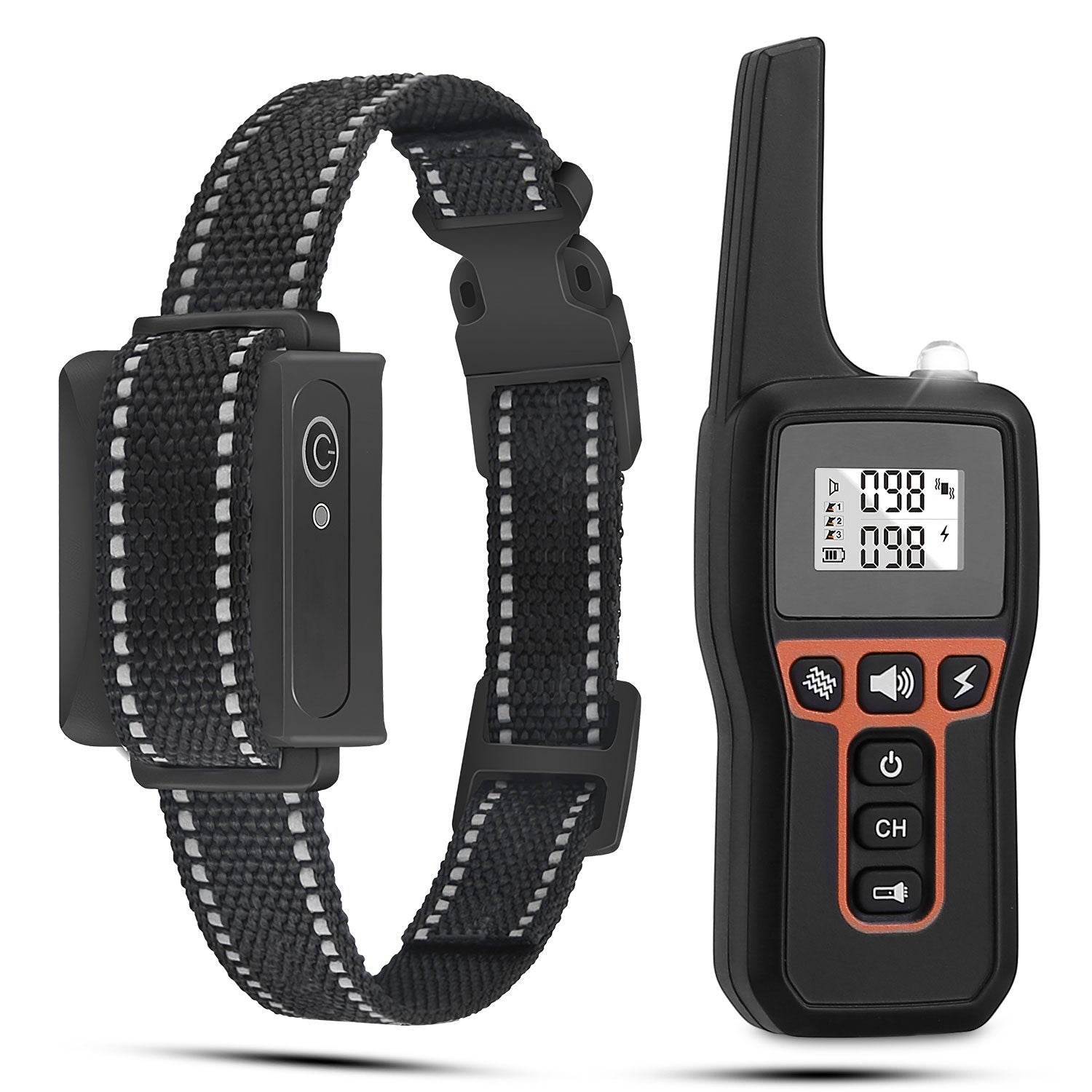 KFX-2720445 Rechargeable Dog Training Collar with Beep, Vibration, and Shock Modes, IP67 Waterproof, 3280FT Range, 3 Channels