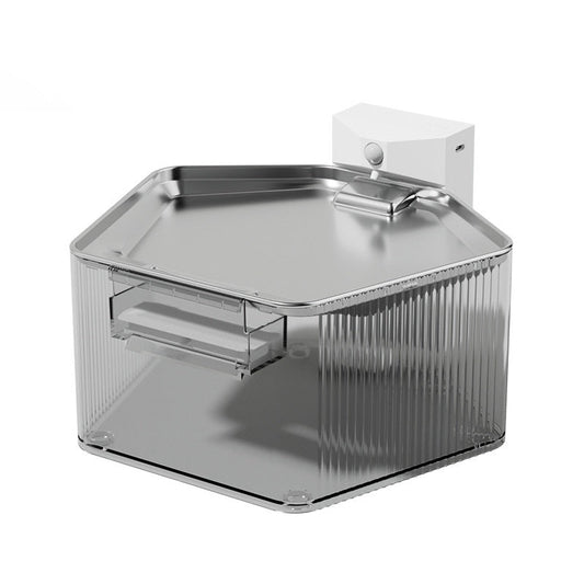 KFX-2720829 Stainless Steel Pet Induction Water Fountain - Wireless Design with Charging Cable